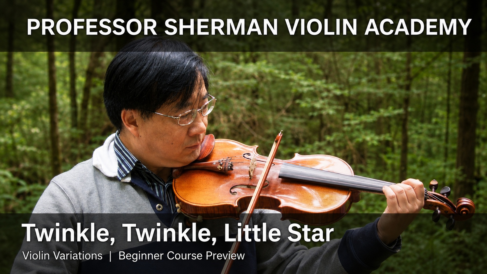 Professor Sherman Violin Academy Twinkle Twinkle Little Star course cover
